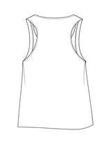The Crop Tank - White - OCWC - Center Chest Stacked - Printed - Leaf