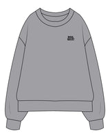 The Mens Heavyweight Crewneck - Heather - SOUL YOGA - Left Chest Stacked - Embroidered - Black
