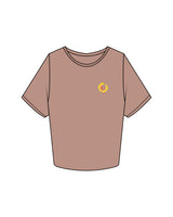The Crop Tee - Clay - Scorch Fitness - Left Chest & Back Bottom Right - Embroidered - Full Color