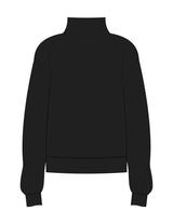 The Womens 1/4 Zip - Black - Vintage Pour - Left Chest Initials "VP" - Printed - White