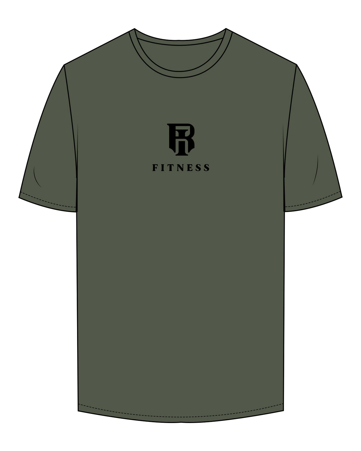 The Mens Tee - Cypress - IR Fit - Center Chest - Back Neckline - Printed - Black