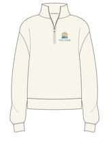 The Womens 1/4 Zip - Off White - The Cove - Left Chest - EMB - Full Color