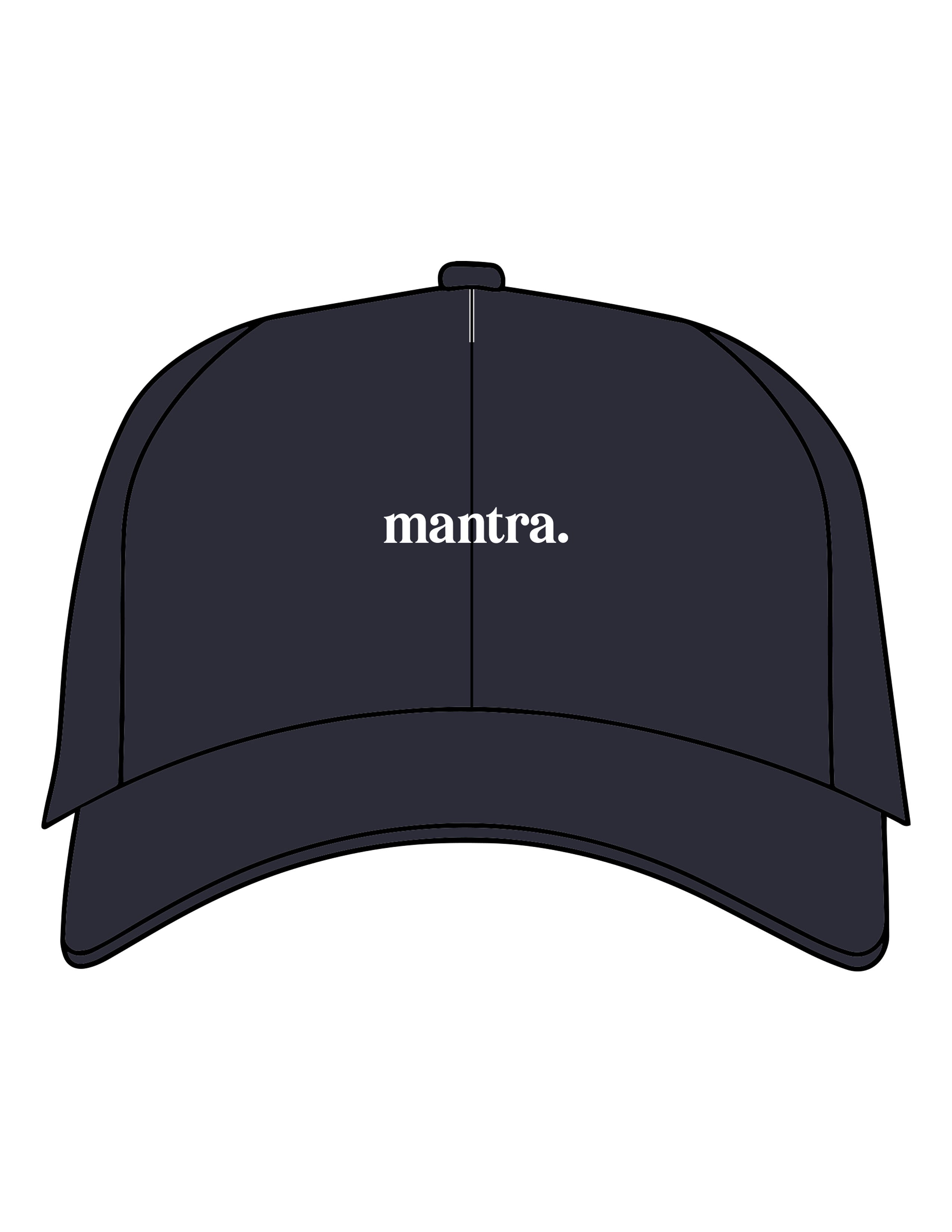 The Performance Hat - Navy - Mantra - Center Crown - Embroidered - White
