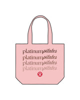 The Tote Bag - Light Pink - Platinum Pilates - Center Stacked - Printed - Full Color