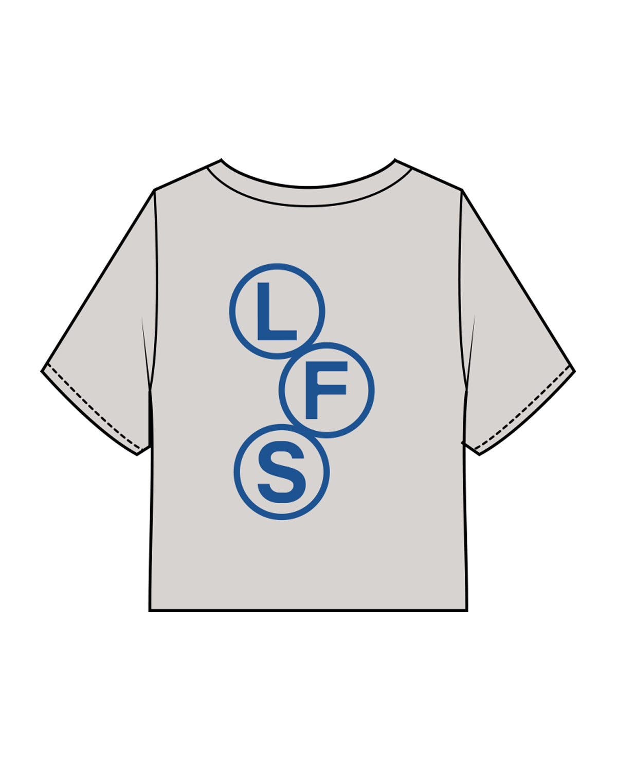 The Heavyweight Crop Tee - Washed Bone - Lagree Fit Studio - Left Chest - Back Center - Blue