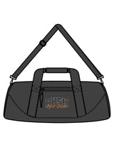 The Gym Duffel - Charcoal - Rush Cycle Studio - Center Body Stacked - Printed - Full Color