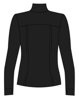 The Womens Zip Jacket - Black - Coach Code - Left Chest - Text - Printed - White