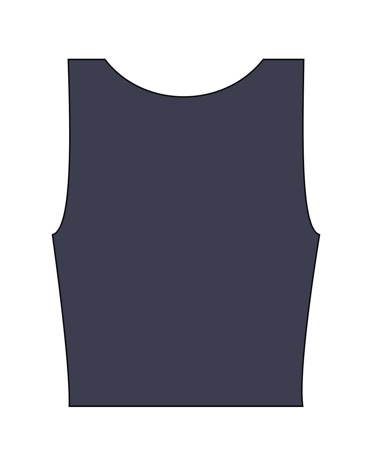The Square Neck Tank - Navy - LLR - Left Chest - Printed - Full Color