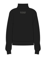 The Womens 1/4 Zip - Black - Primarie Pilates - Left Chest & Upper Back Stacked - Embroidered - White