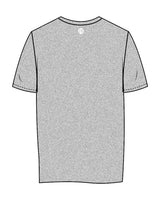 The Womens Tee - Heather - Krista - Center Chest Stacked & Back Center - White