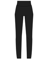 The Basic Legging - Black - Bodicore - Right Bottom Leg & Back Waist Center - White