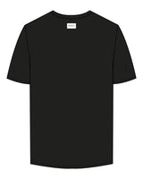 The Mens Tee - Black - Body Restoration - Center Chest & Back Center Neckline - Printed - White