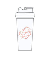The Shaker Bottle - White - Newport Peach - Center - Peach