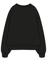 The Mens Crewneck - Black - Pilates Practice - Center Chest Stacked - Printed - White