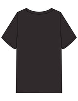 The Mens Heavyweight Tee - Washed Black - Honey Hive NB - Center Chest Hexagon - Embroidered - Off White
