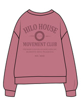 The Midweight Unisex Crewneck - Washed Maroon - HiLo - Center Chest & Back Stacked - Printed - Tone on Tone