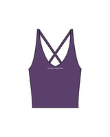 The Sporty Strappy Tank - Purple - Evolve Collective - Center Chest - Printed - White