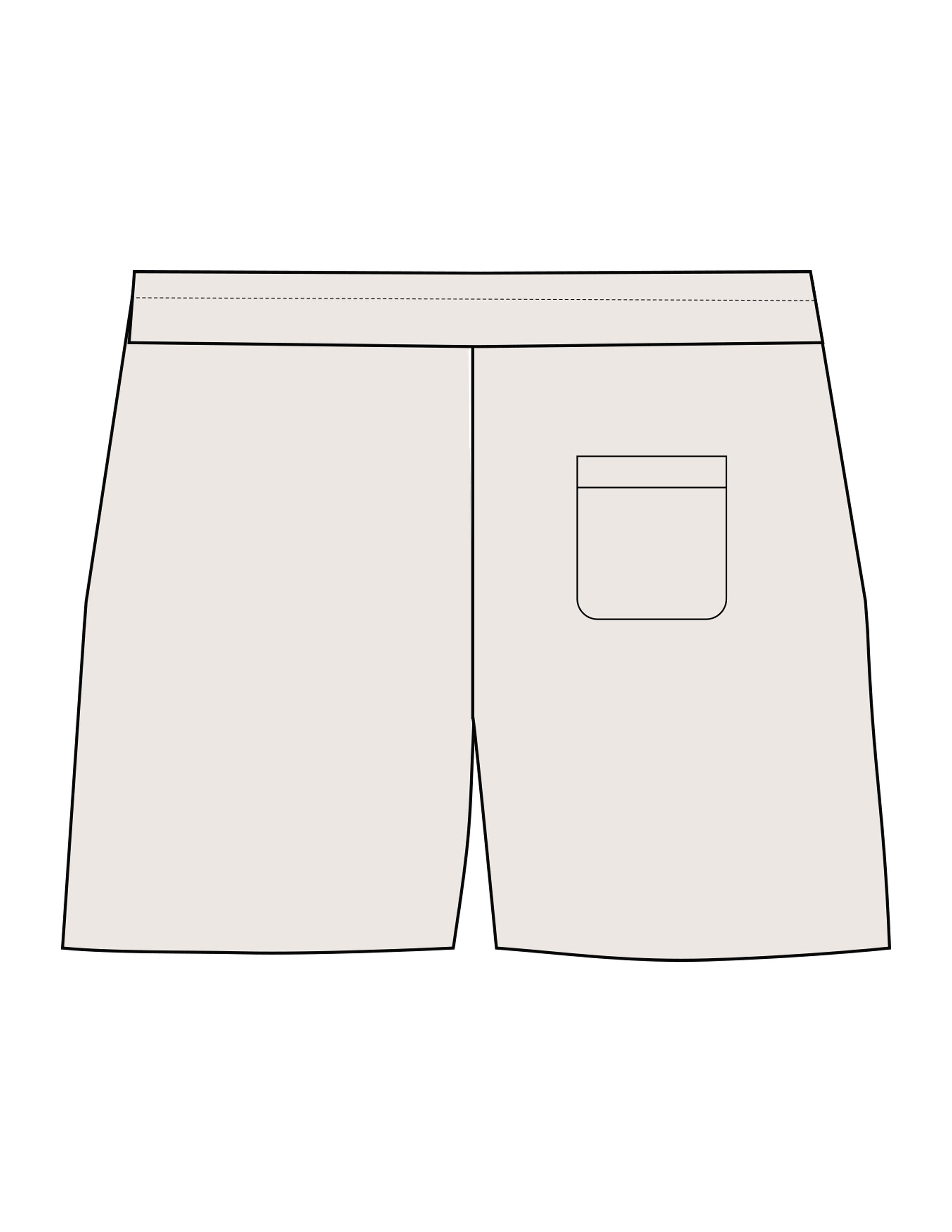 The Womens Sweat Shorts - Bone - RPCS - Left Leg Stacked - Printed - Tone on Tone
