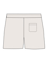 The Womens Sweat Shorts - Bone - RPCS - Left Leg Stacked - Printed - Tone on Tone