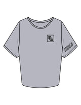 The Crop Tee - Heather - Fase Lagree - Left Chest & Left Sleeve - Printed - Charcoal