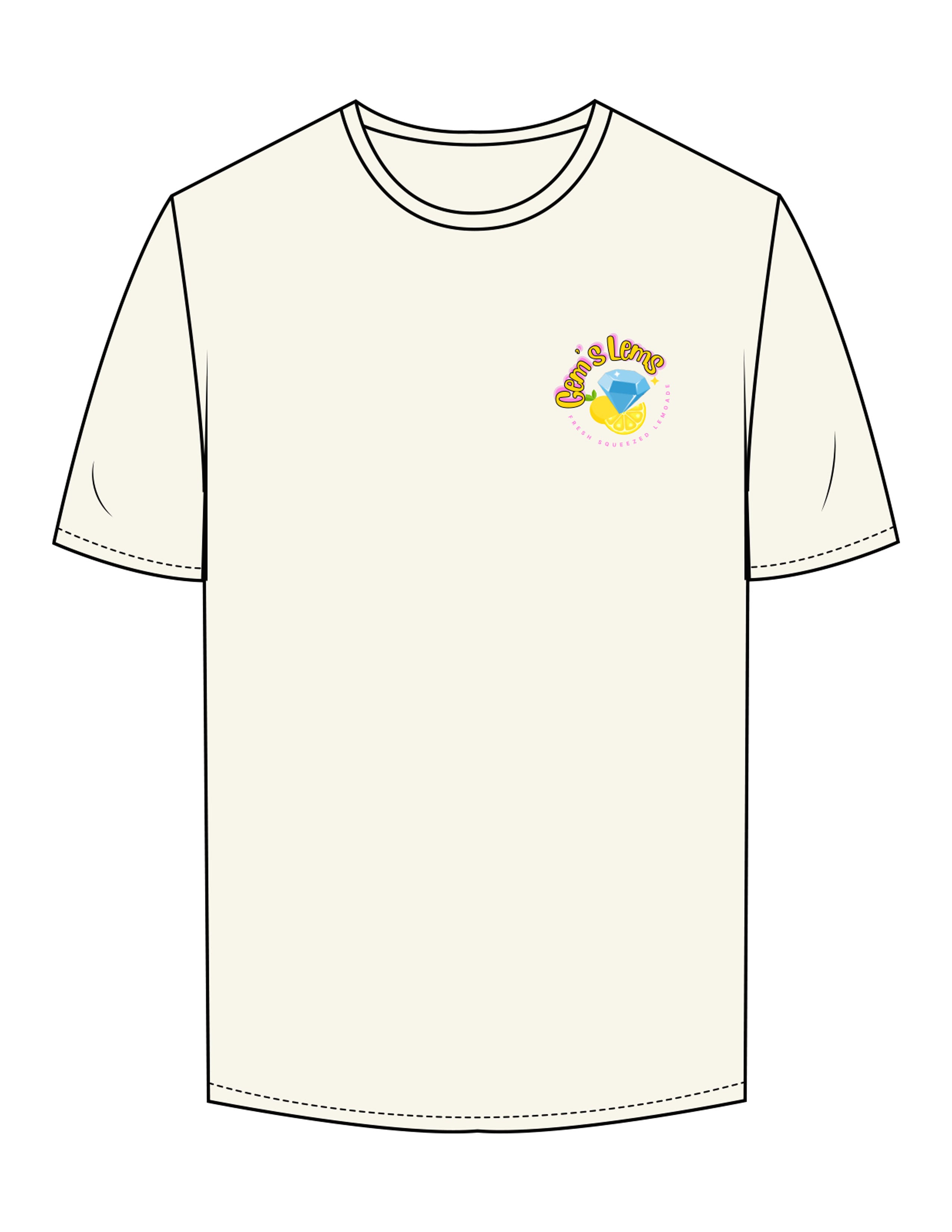 The Mens Tee - Off White - Core Allure Pilates - Left Chest & Back Image - Printed - Full Color
