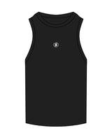 The Ribbed Full Length Tank - Black - Recovery Lab - Center Chest - Embroidered - White