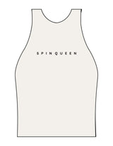 The High Neck Racer Tank - Beige - Spin Queen - Center Chest & Back Neckline - Printed - Full Color