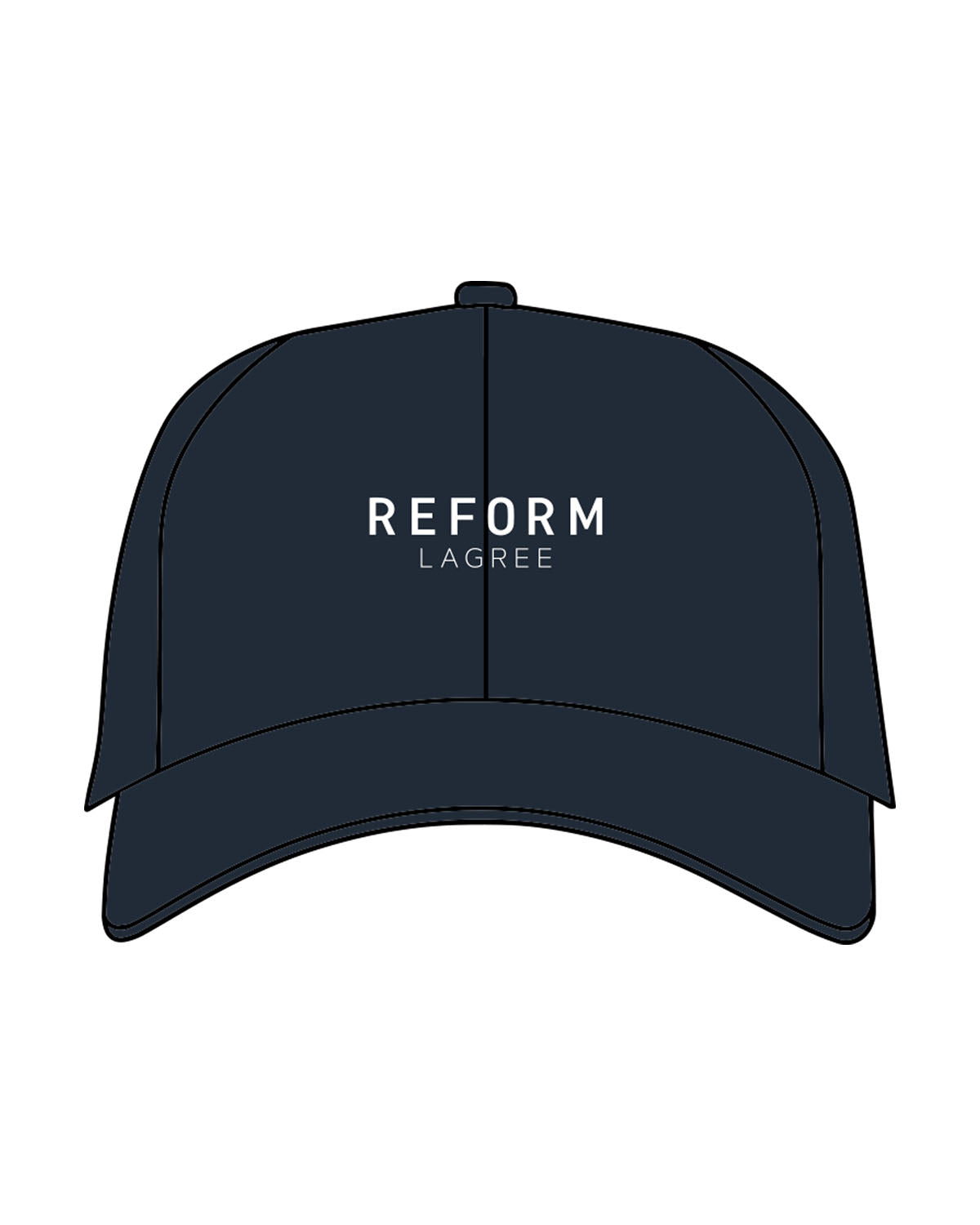 The Dad Hat - Navy - Reform Fitness - Center Crown Stacked - Embroidered - White