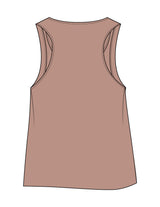 The Crop Tank - Clay - Mantra - Center Chest Script - Printed - Black