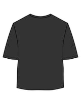 The Oversized Crop Tee - Black - Lagree Red - Center Chest Stacked - Printed - White