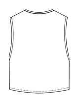 The Crop Muscle Tank - White - Ignite Barre & Fitness - Center Chest Stacked - Printed - Pink
