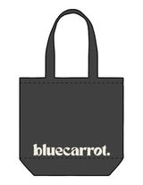The Promo Tote Bag - Charcoal - BlueCarrot - Front Bottom - Printed - Off White