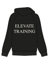 The Mens Hoodie - Black - Elevate Training - Left Chest & Back Stacked - Printed - Off White