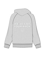 The Womens Zip Hoodie - Heather - Squeeze Massage TEAM - Left Chest & Center Back Stacked - Full Color