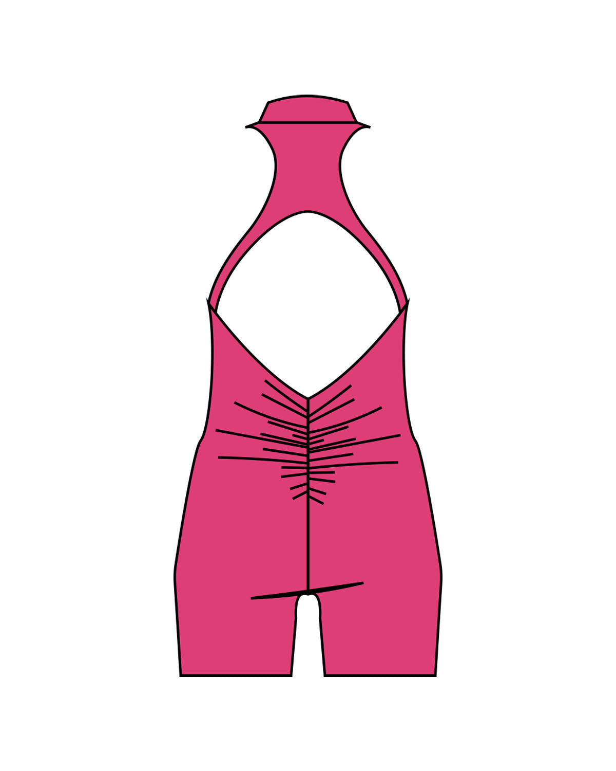 The High Neck Zip Jumpsuit - Pink - The Whole You Wellness - Left Chest - Printed - White