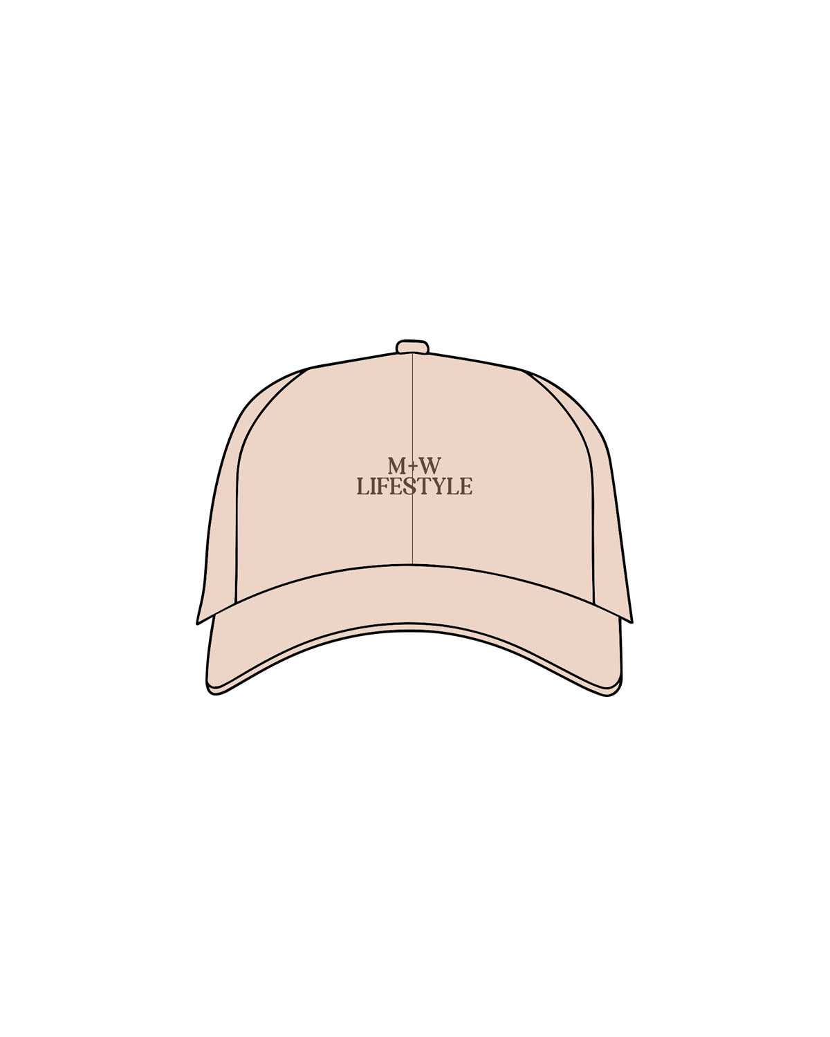 The Dad Hat - Stone - Mega Well - Center Crown - Embroidered - Brown