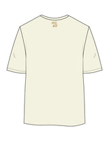 The Womens Oversized Tee - Butter - Plum Creek Church - Center Chest Image & Back Stacked - Printed - Golden