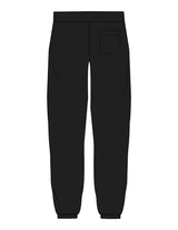The Womens Sweatpants - Black - Fit 5 - Left Leg - Embroidered - White