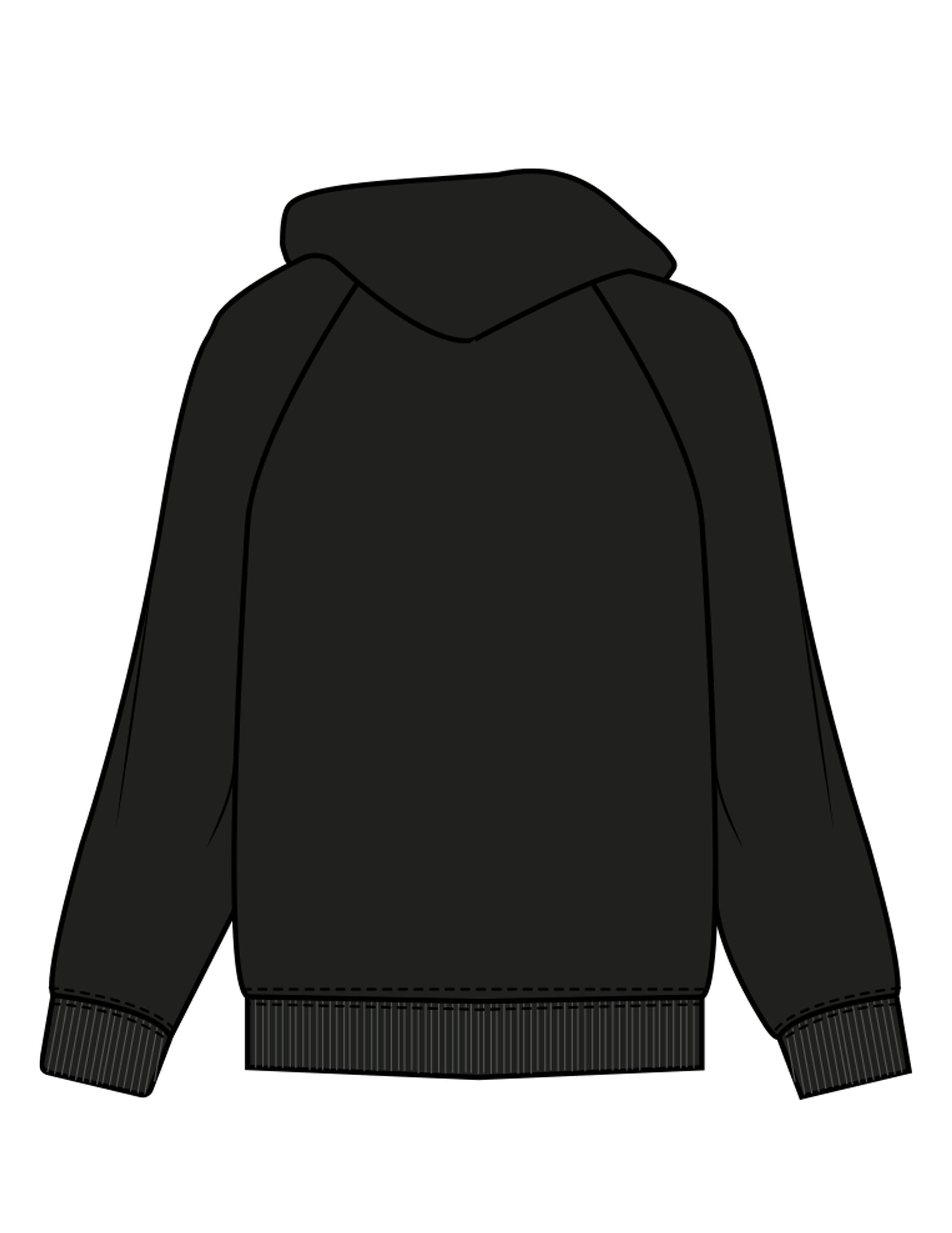 The Mens Hoodie - Black - JL Marketing - Left Chest - Printed - Off White