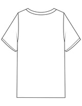 The Womens Heavyweight Tee - White - New Mom School - Center Chest Stacked - Printed - Gold