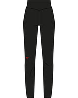 The Basic Legging - Black - HeartCore - Back Left Leg - Printed - Red