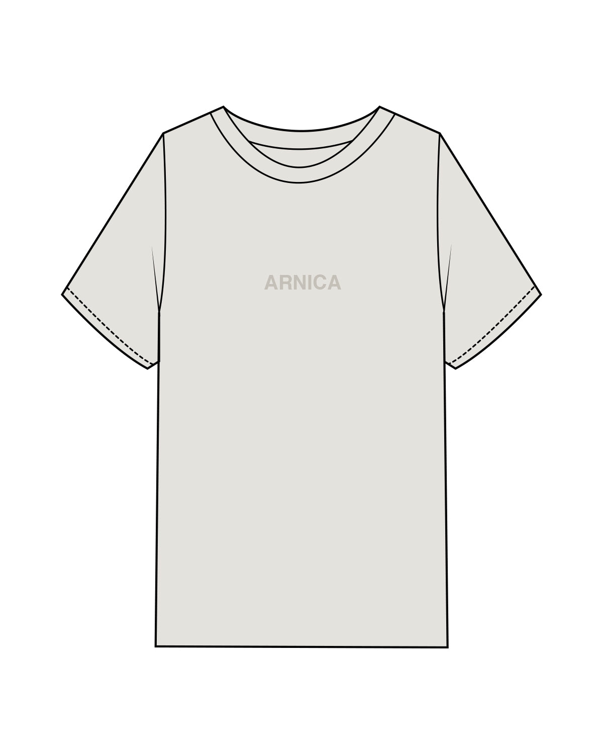 The Womens Heavyweight Tee - Washed Bone - Aesthetics Injector - Center Chest " ARNICA " - Tone on Tone