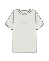 The Womens Heavyweight Tee - Washed Bone - Aesthetics Injector - Center Chest " ARNICA " - Tone on Tone