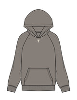 The Mens Hoodie - Washed Gray - DontKnow. - Upper Chest - EMB - Off White