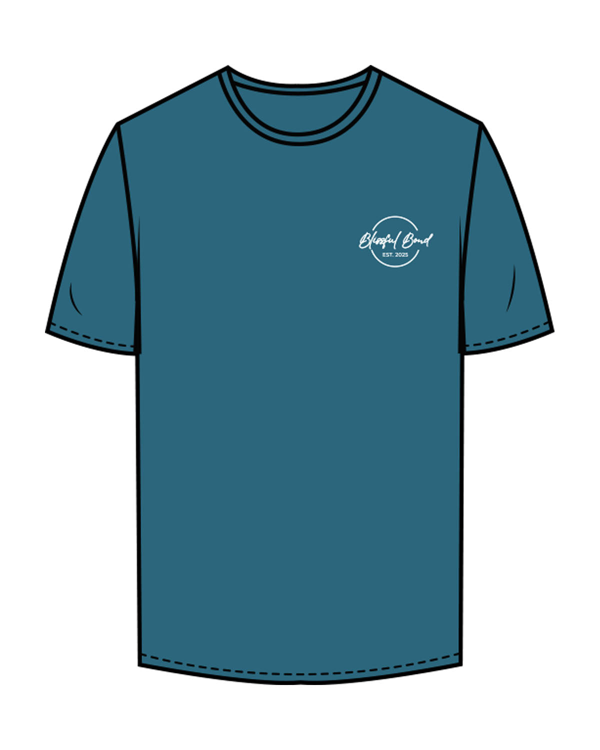 The Mens Tee - Atlantic- Blissful Bond - Left Chest Round - Back Full Center - Printed - Full Color