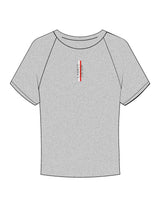 The Micro Rib Baby Tee - Heather - Lagree House - Center Chest Vertical - Embroidered - Full Color