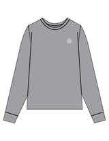 The Mens Long Sleeve - Heather - Sultivate - Left Chest Icon & Back Shoulder - Printed - White