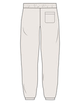The Womens Sweatpants - Bone - The Stu - Left Leg - EMB - Tone on Tone