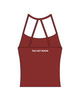 The Womens Sporty Tank - Red - The Hot Room - Back Center - Printed - White