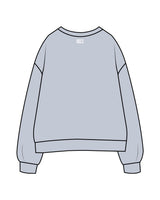The Womens Crewneck - Powder - HIIT Performance - Center Chest & Back Neckline - Printed - White